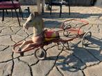 Vintage Trapauto Paard met Kar - Uniek Speelgoed, Antiek en Kunst, Ophalen of Verzenden