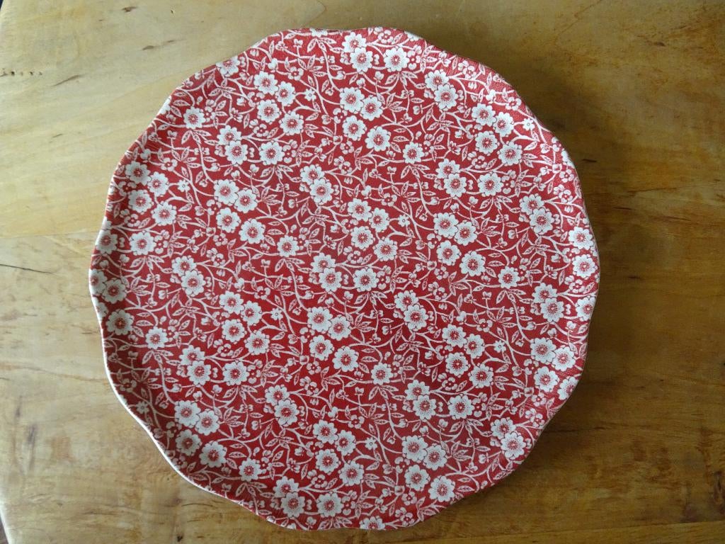 Rode Calico Burleigh serveerschaal, Nieuw, Ophalen of Verzenden, Schaal of Schalen, Overige stijlen