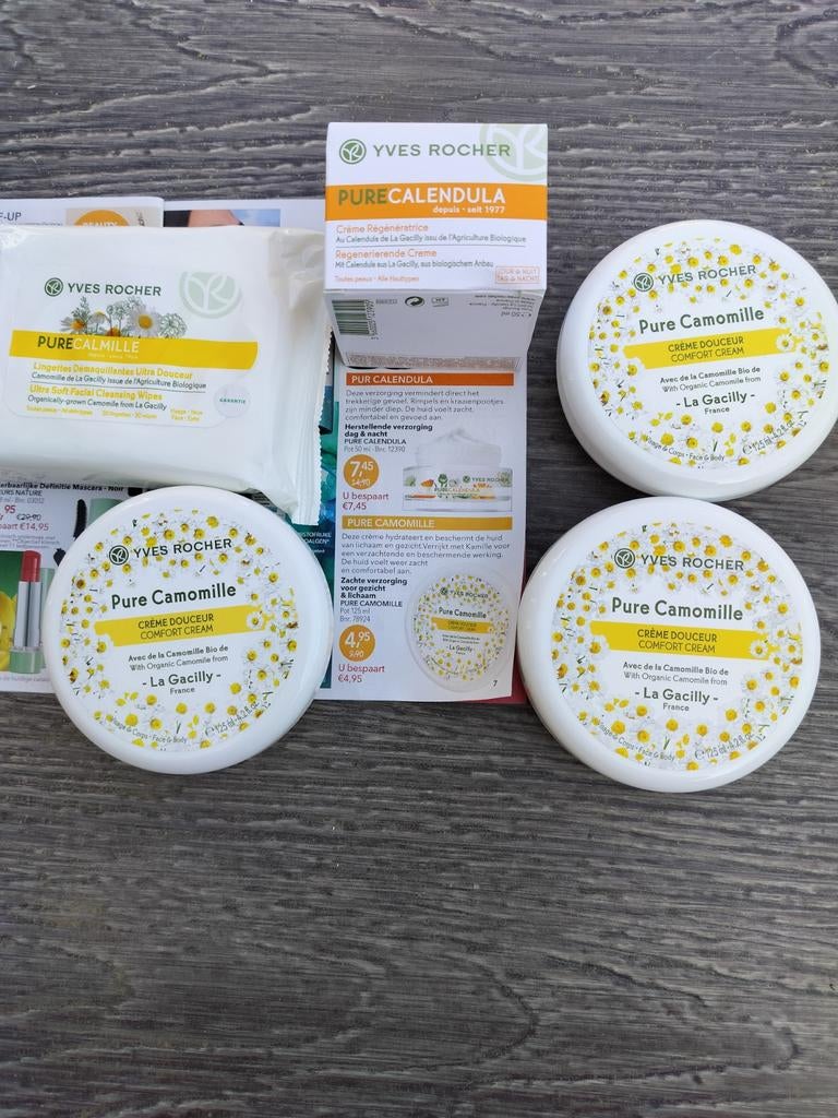 Yves Rocher Pure Calendula en Pure Camomille crème, Ophalen