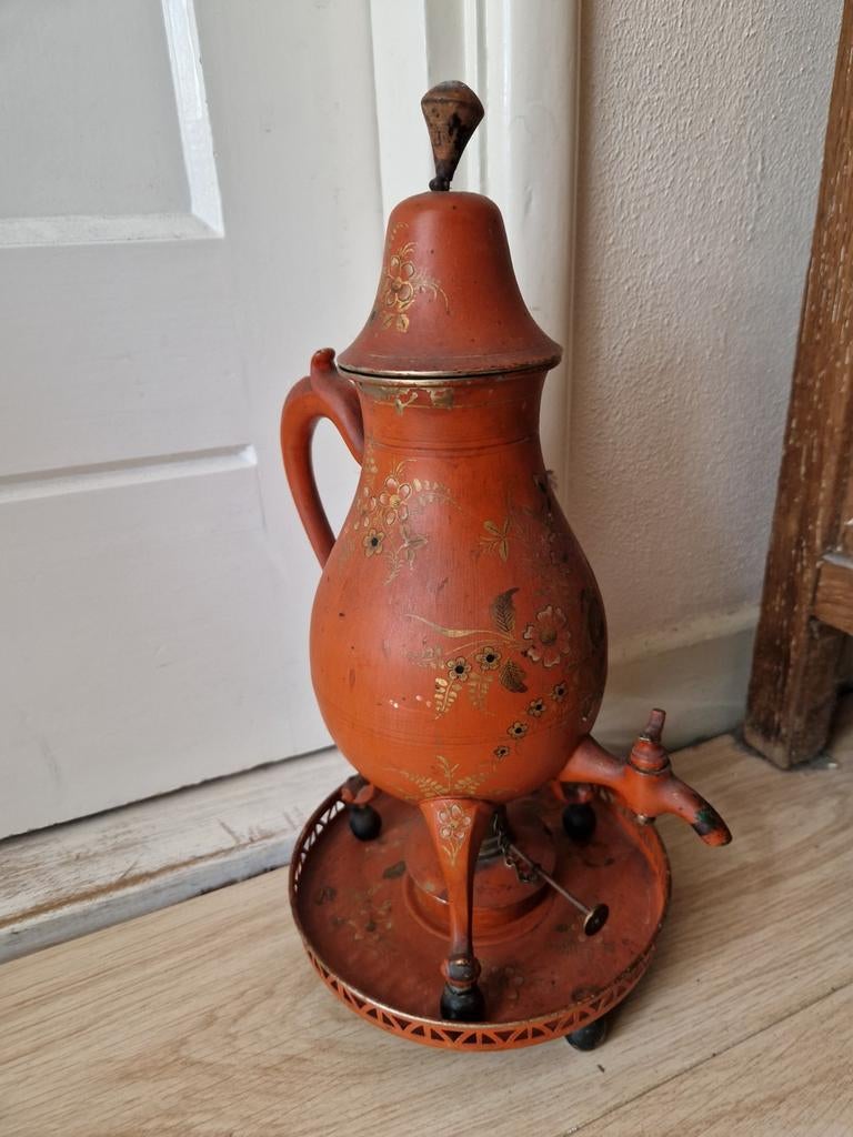 Antieke oranje kraantjespot, Antiek en Kunst, Ophalen of Verzenden