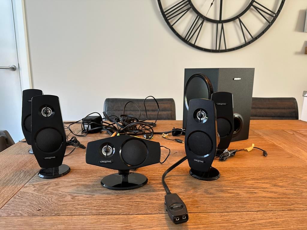 Creative Inspire T6060 5.1 speakerset, Computers en Software, Pc speakers, Ophalen of Verzenden, Zo goed als nieuw