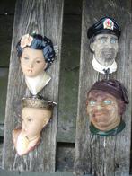 4 x hangende hoofden / kopjes / beeldjes, Ophalen, Gebruikt, Mens