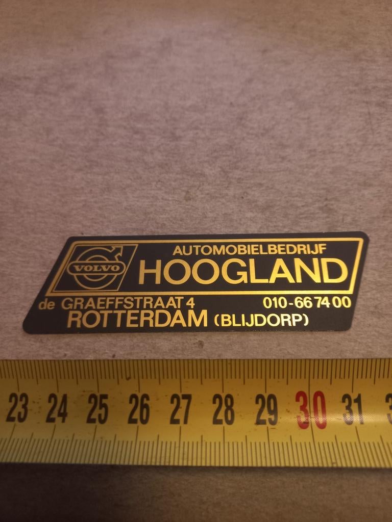 Volvo automobielbedrijf hoogland rotterdam, Verzamelen, Ophalen of Verzenden, Zo goed als nieuw