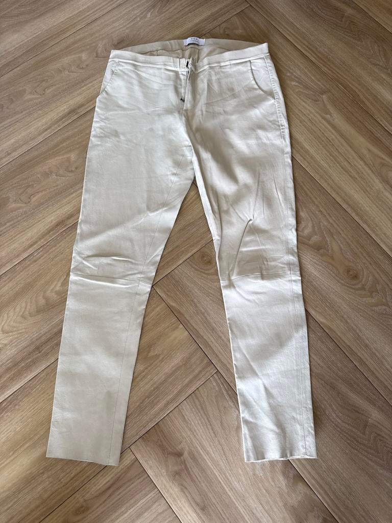 DNA Amsterdam leren broek maat 40, Maat 38/40 (M), Beige, Ophalen of Verzenden, Zo goed als nieuw