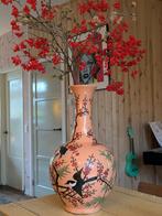 Vaas Des Pots met kunstbloemen, circa 50 cm hoog, Ophalen, Zo goed als nieuw, Aardewerk of Porselein, 50 tot 75 cm