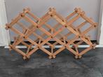 Vintage houten uittrekbaar wijnrek voor 10 flessen., Ophalen, Gebruikt, 5 tot 15 flessen, Minder dan 50 cm