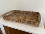 Groot Rotan/wilgen/gevlochten/rieten Dienblad Landelijk, Ophalen, Gebruikt, Rechthoekig, Hout