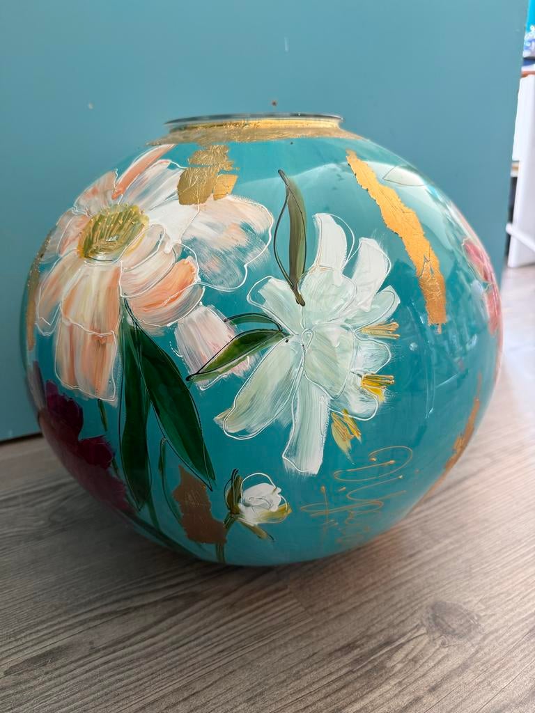 Unieke handgeschilderde kunstvaas van Doortje Ijpelaar, Ophalen