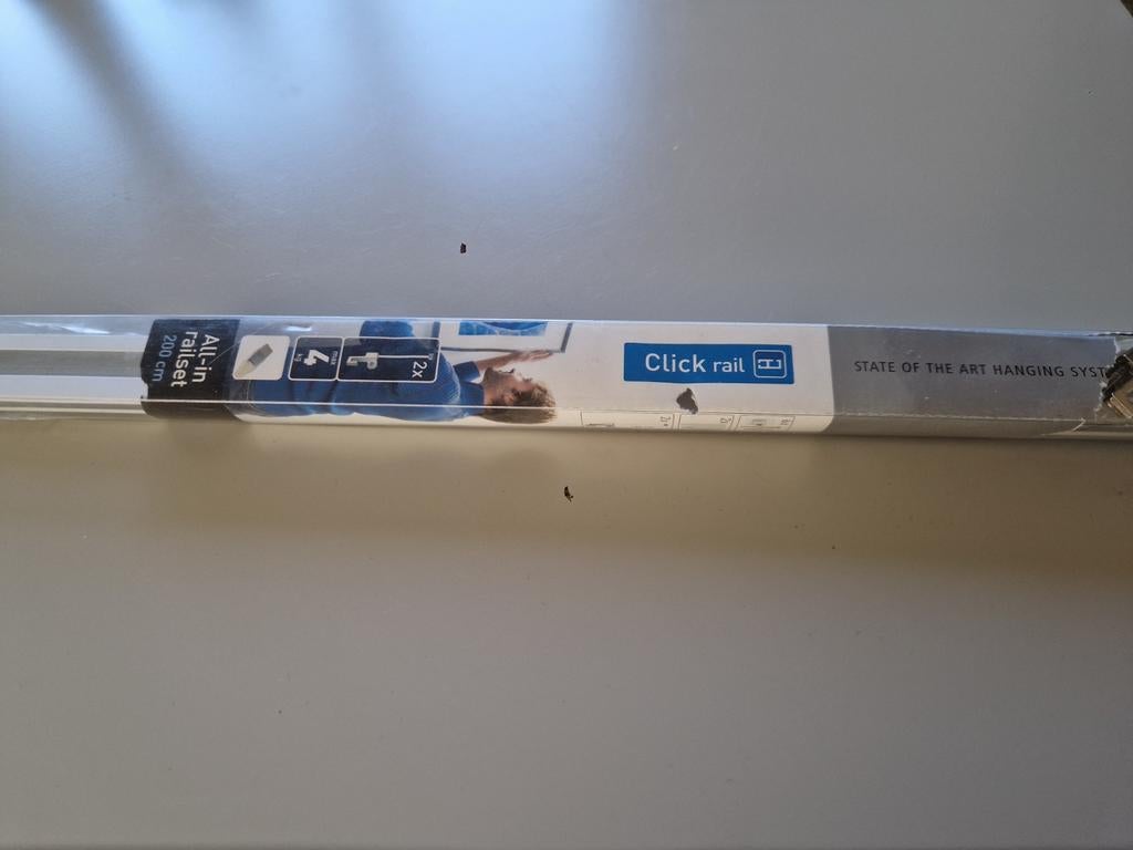 Click Rail All-in Railset Schilderij Ophangsysteem, Ophalen, Metaal of Aluminium, Nieuw, 125 cm of meer