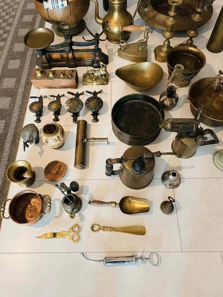 Antieke koperen en bronzen voorwerpen, Antiek en Kunst, Antiek | Koper en Brons, Ophalen of Verzenden