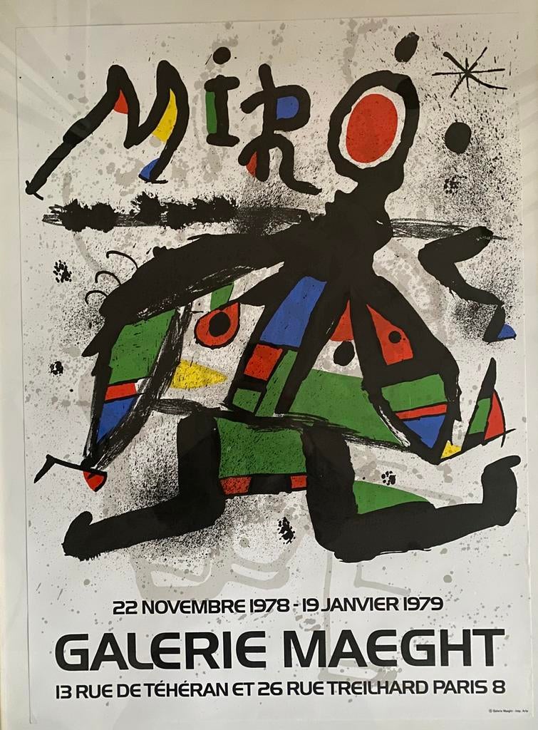 Tentoonstelling affiche Miro in Galerie Maeght Parijs 1979, Huis en Inrichting, Gebruikt, Onbekend, Ophalen of Verzenden, Print