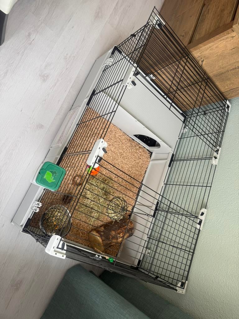 Konijnen hok voor binnen, Dieren en Toebehoren, Knaagdieren en Konijnen | Hokken en Kooien, Ophalen, Zo goed als nieuw, Hok, Minder dan 60 cm