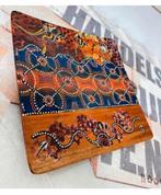 Antiek Valdo Australia Aboriginal houten bord + handtekening, Antiek en Kunst, Kunst | Niet-Westerse kunst, Ophalen of Verzenden