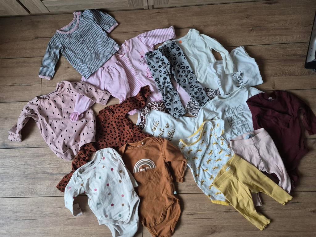 Bundel kleding en rompers maat 62, Jongetje of Meisje, Overige typen, Gebruikt, Diverse merken