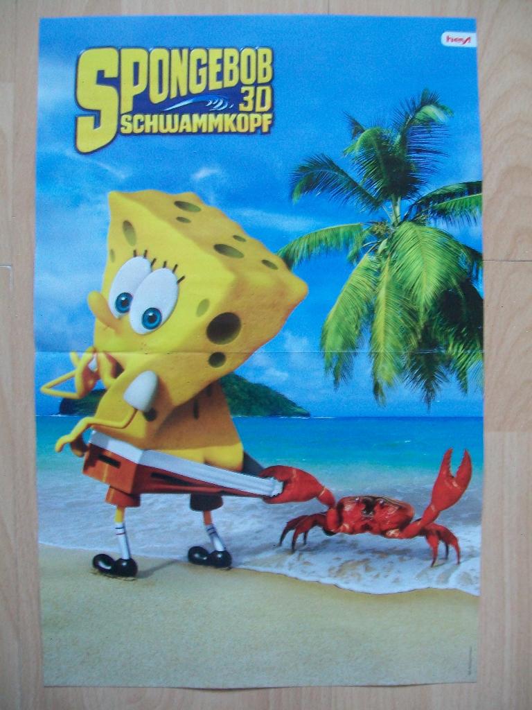 Poster SpongeBob SquarePants / Daaruum uit Duits tijds. Hey!, Verzamelen, Ophalen of Verzenden, Nieuw, A1 t/m A3, Film en Tv