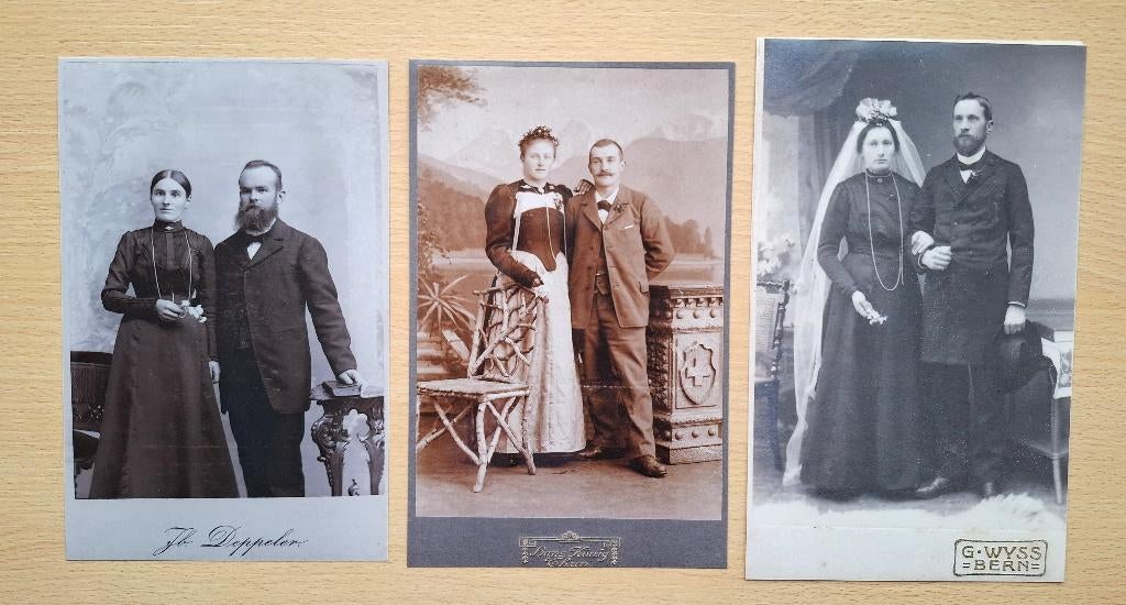 Oude afbeeldingen statieportretten Zwitserland rond 1900, Verzenden, Foto, Nieuw, Buitenland