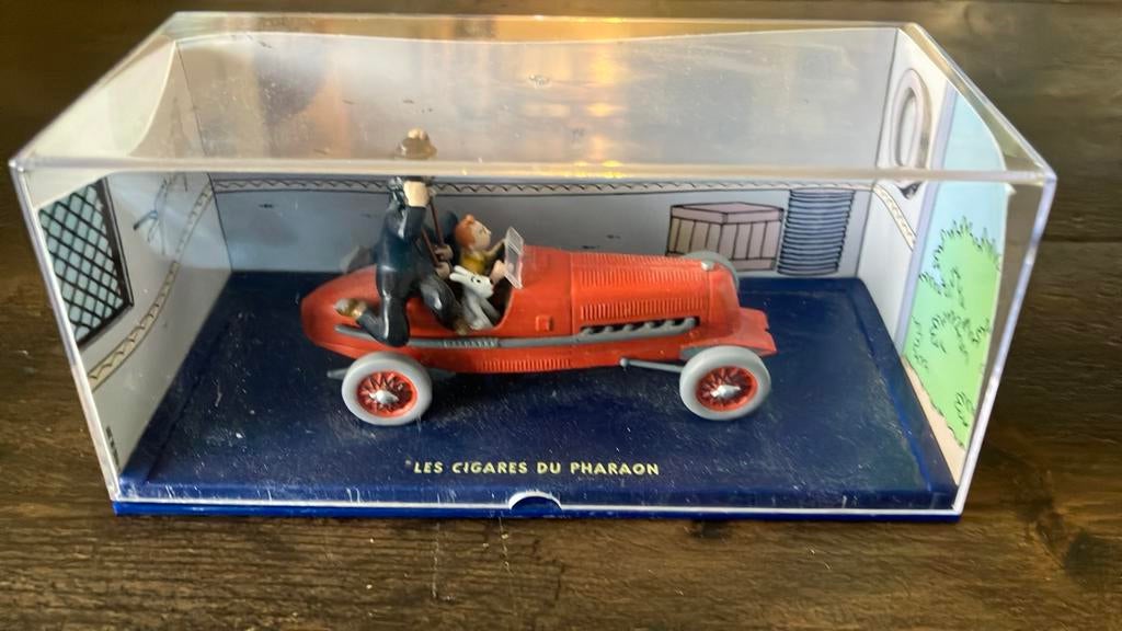 Kuifje auto: De sigaren van de farao, Verzamelen, Stripfiguren, Ophalen of Verzenden, Kuifje, Zo goed als nieuw, Beeldje of Figuurtje