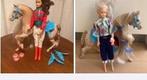 1 Barbie paard inclusief 2 geklede poppen, Ophalen of Verzenden, Gebruikt, Barbie