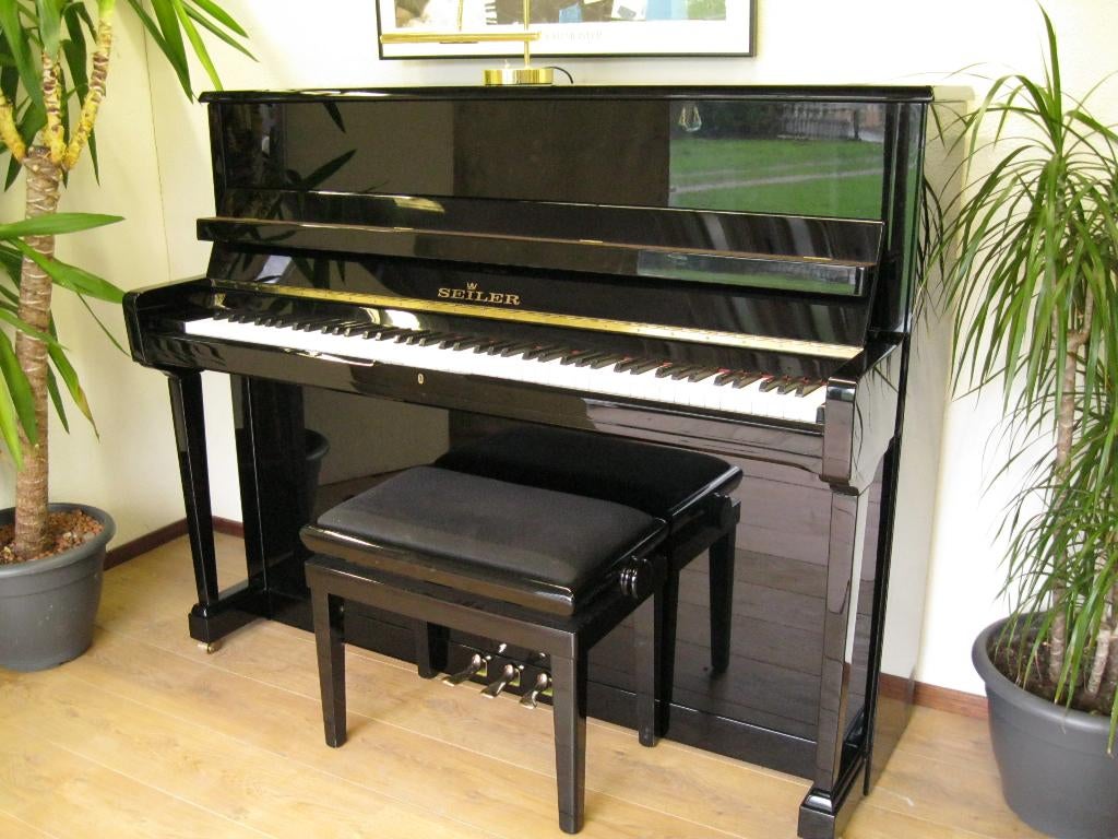 Seiler type 118   *** Duitse Topkwaliteit ***, Muziek en Instrumenten, Piano's, Ophalen, Zwart, Zo goed als nieuw, Piano