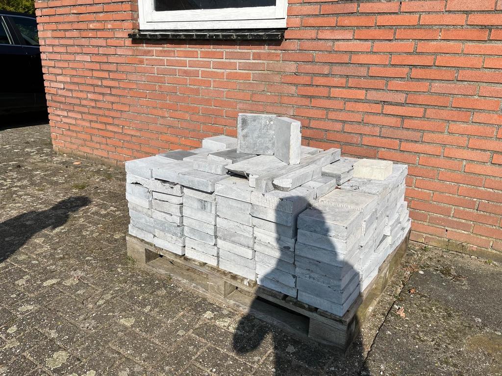 Belgisch hardsteen tegels 15m2, Doe-het-zelf en Verbouw, Tegels, Hardsteen, Ophalen of Verzenden, 10 m² of meer, Vloertegels