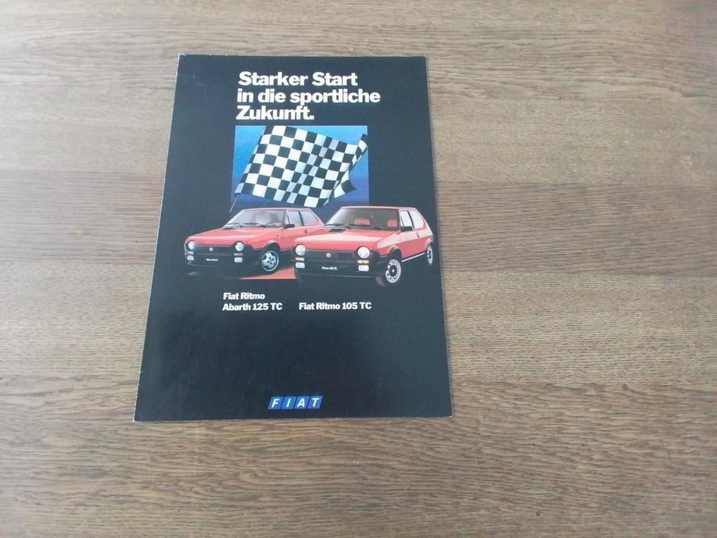 Folder Fiat Ritmo Abarth 125 TC en Ritmo 105 TC, Ophalen of Verzenden, Overige merken