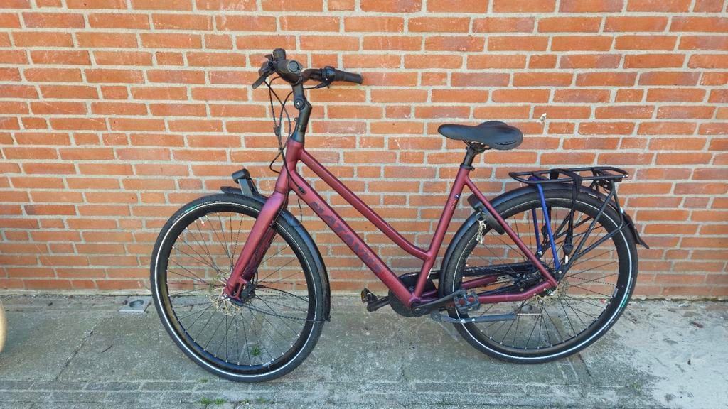 28 inch meisjefiets met 7 versnellingen, Fietsen en Brommers, Fietsen | Dames | Damesfietsen, Ophalen, 53 tot 56 cm, Velgrem, Versnellingen