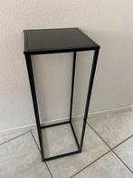 BIJZETTAFEL/BLOEMENTAFEL ZWART 7O cm hoog 25 vierkant, Ophalen, Minder dan 55 cm, Vierkant, Zo goed als nieuw