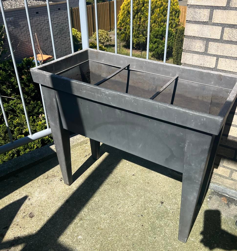 Handige kweekbak voor balkon of tuin zwart, Kunststof, Gebruikt, Balkon, Ophalen of Verzenden