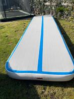 Airtrack wit met blauwe strepen, Sport en Fitness, Ophalen, Gebruikt, Materiaal, Wit