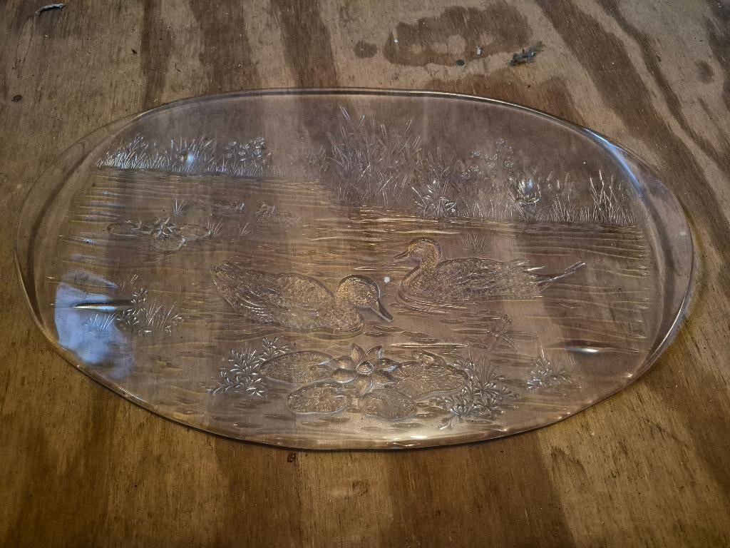 Glazen fruitschaal, Ophalen, Schaal, Ovaal, Glas