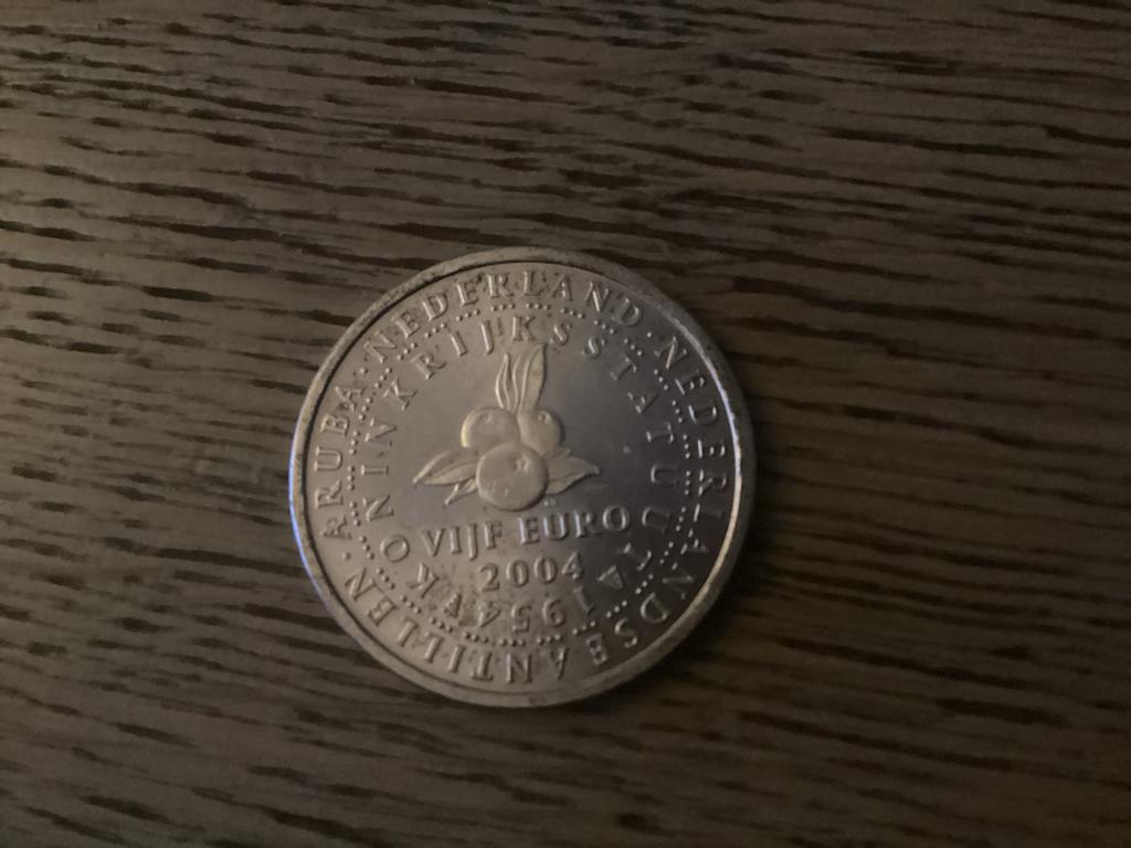 Aruba 5 Euro 2004, Ophalen of Verzenden, Gestempeld