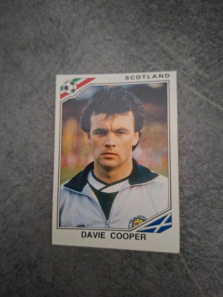 Panini sticker WK 86 Mexico. Speler Davie Cooper Schotland., Verzenden, Zo goed als nieuw, Sticker