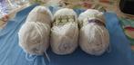 Breiwol Phildar  Shindig 3 x 50 gram dralon wit/zilver, Ophalen of Verzenden, Nieuw, Breien of Haken, Wol of Garen
