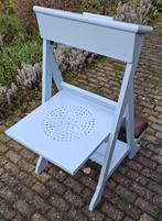 Bidstoel in lichtblauw, Ophalen, Gebruikt, Blauw, Eén