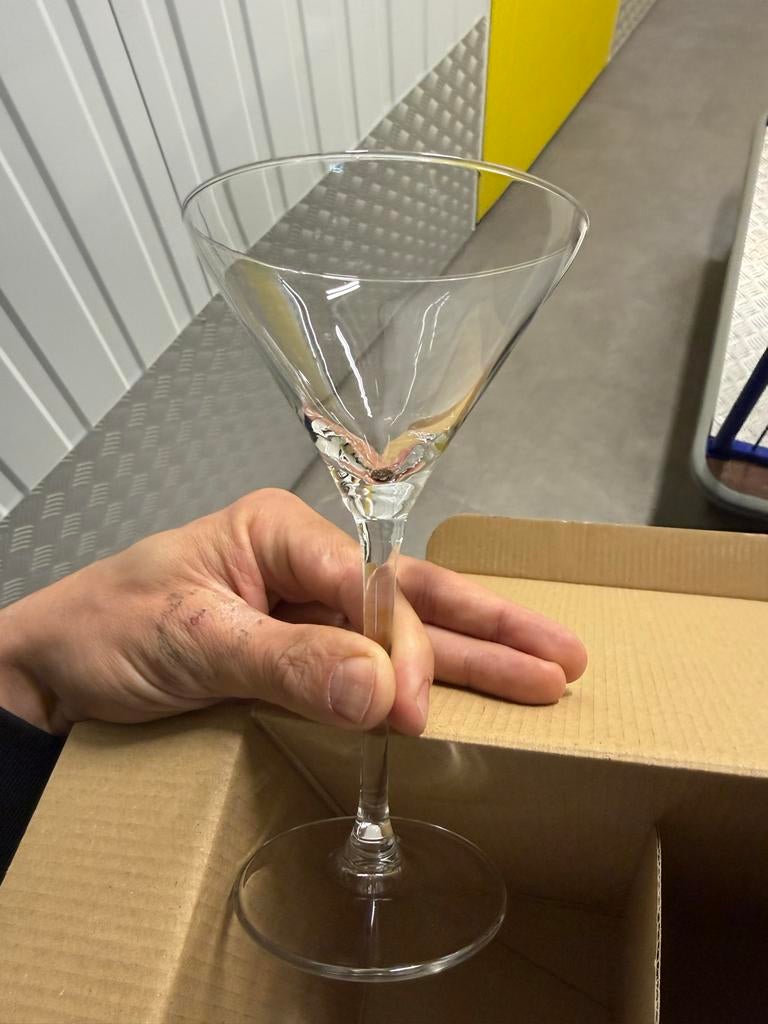 6 Royal Leerdam Martini cocktail glazen - Zo goed als nieuw, Ophalen of Verzenden, Zo goed als nieuw, Glas, Overige merken