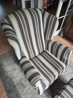 Oorfauteuil stoel met hocker, Ophalen, Landelijk, kasteel, romantisch, klassiek, Gebruikt, 75 tot 100 cm