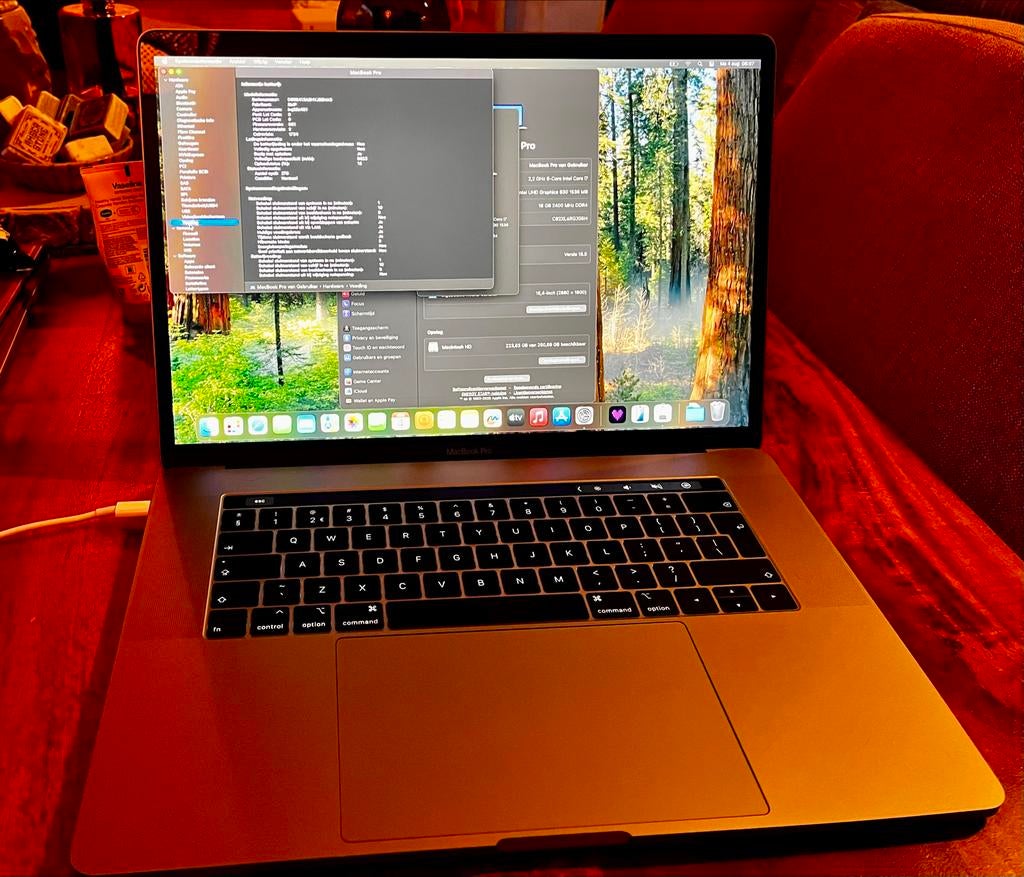 MacBook Pro 15 inch 2018 i7 16GB 256GB SSD, Computers en Software, Apple Macbooks, MacBook Pro, Gebruikt, 256 GB, 2 tot 3 Ghz