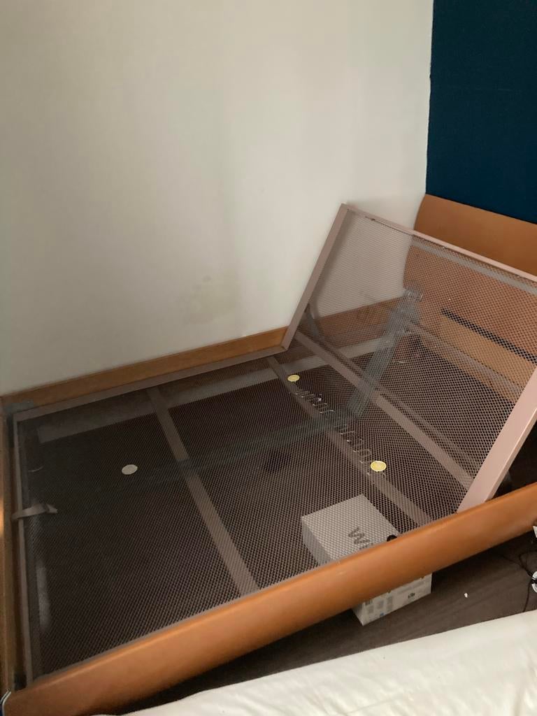 Auping bed 140x200 cm met matras, Ophalen, 140 cm, Twijfelaar, 200 cm