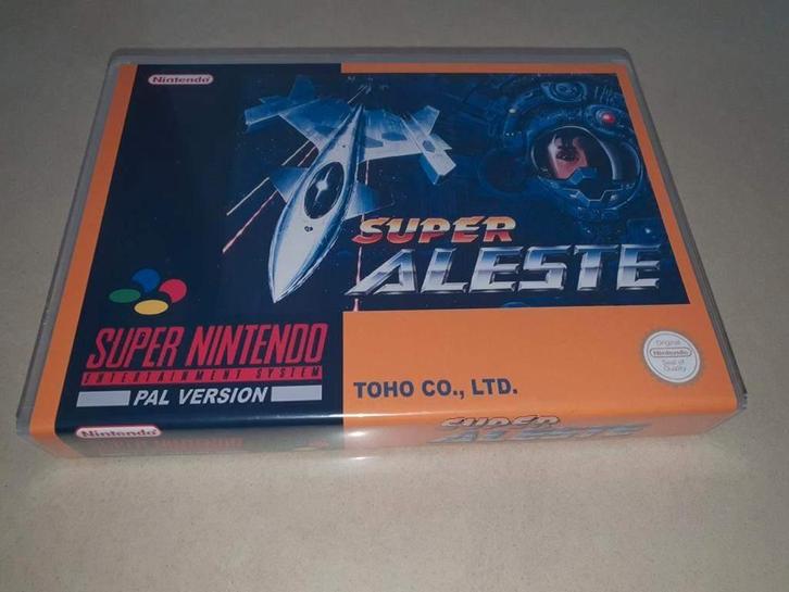 Super Aleste SNES Game Case, Spelcomputers en Games, Games | Nintendo Super NES, Zo goed als nieuw, Avontuur en Actie, 1 speler