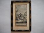 Kopergravure: DE BLINDE EN DE LAMME fabel ca.1780, Ophalen of Verzenden