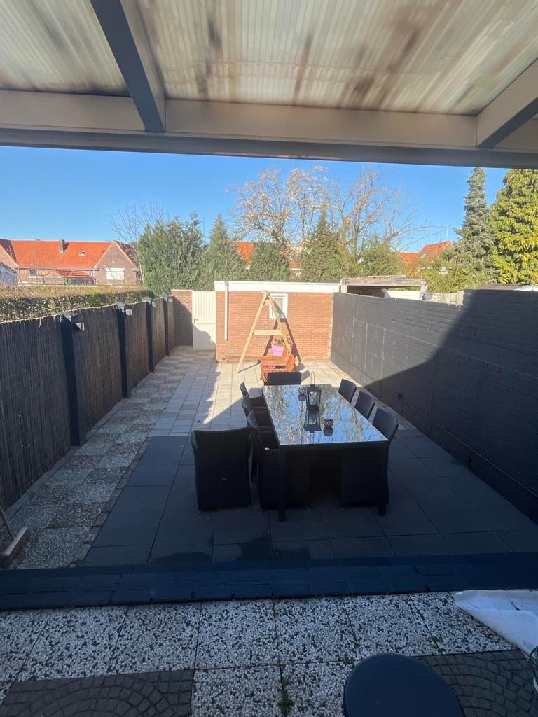 15 m2 terrastegels 50x50 antraciet, Tuin en Terras, Tegels en Klinkers, Ophalen, Gebruikt, 10 m² of meer, Beton