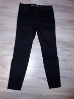 MS Mode Zwarte Broek Skinny Leg High Waist Maat 48, Zwart, Maat 46/48 (XL) of groter, Ophalen of Verzenden, Zo goed als nieuw