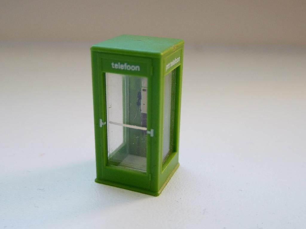 H0 schaalmodel PTT Telefooncel groen, Hobby en Vrije tijd, Modeltreinen | H0, Overige merken, Gelijkstroom, Verzenden, Overige typen