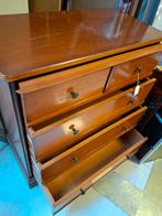 Klassieke Mahonie Ladenkast met 4 lades, Ophalen, Gebruikt, 50 tot 100 cm, 3 of 4 laden