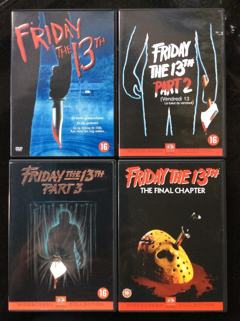 Friday The 13th Part 1 t/m 4 DVD, Cd's en Dvd's, Dvd's | Horror, Vanaf 16 jaar, Ophalen of Verzenden, Zo goed als nieuw, Overige genres