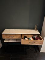 Stijlvolle sidetable met marmeren blad, Ophalen, 100 tot 150 cm, Overige materialen, Zo goed als nieuw