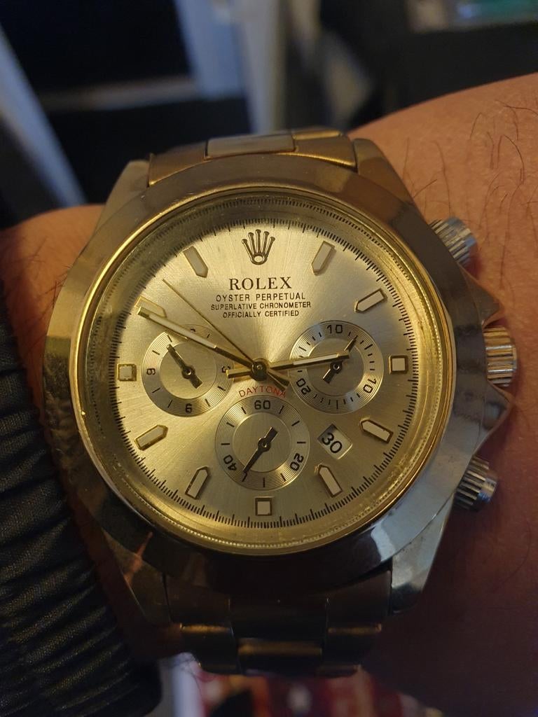 Rolex cosmograph daytona oyster 40 mm oyster Replica., Staal, Gebruikt, Rolex, Polshorloge