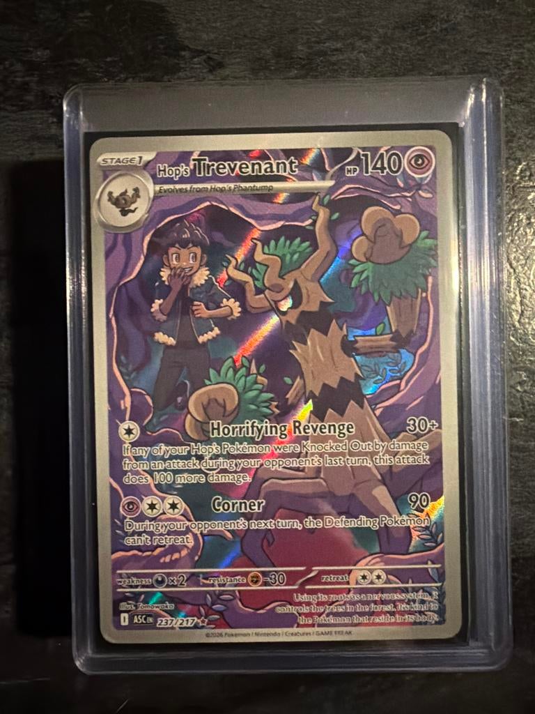Hop's Trevenant 237/217 - Astral Radiance Pokémon Kaart, Ophalen of Verzenden, Zo goed als nieuw, Losse kaart, Foil