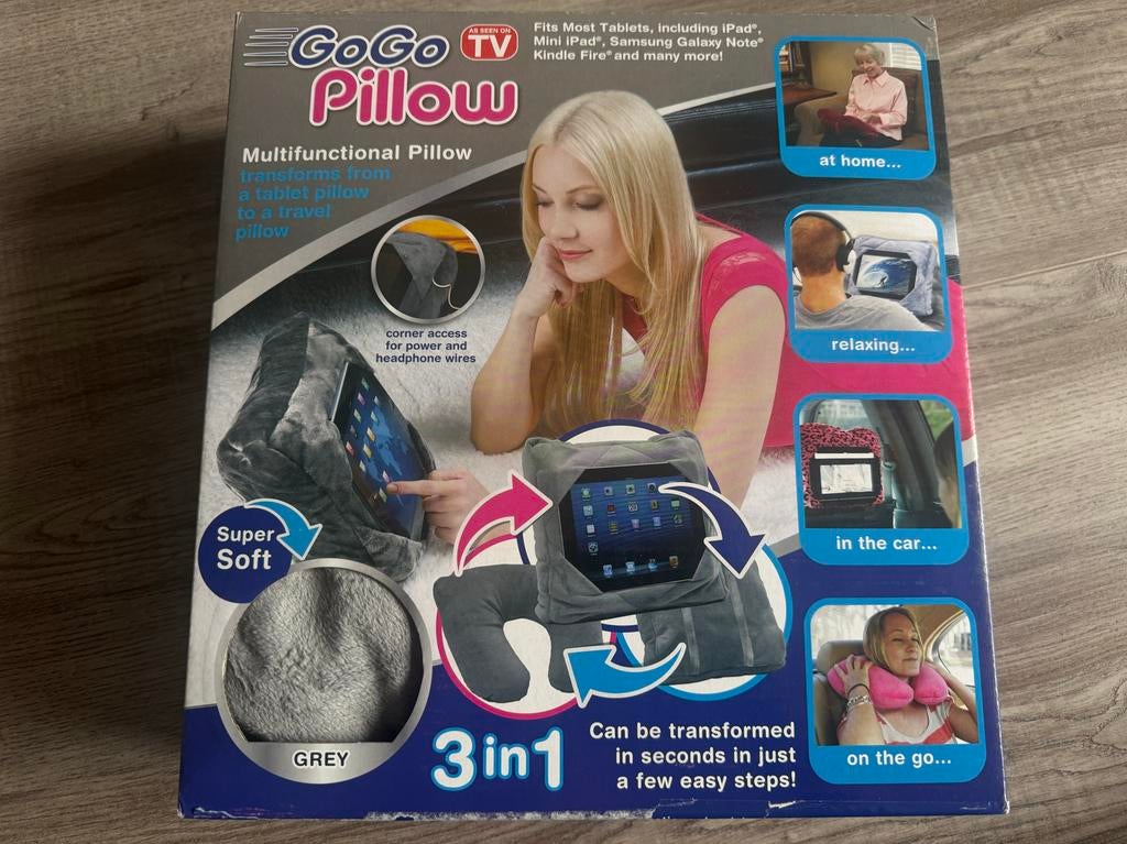 GoGo 3-in-1 Multifunctioneel Tablet Kussen - Nieuw!, Ophalen of Verzenden, Nieuw, Overige typen
