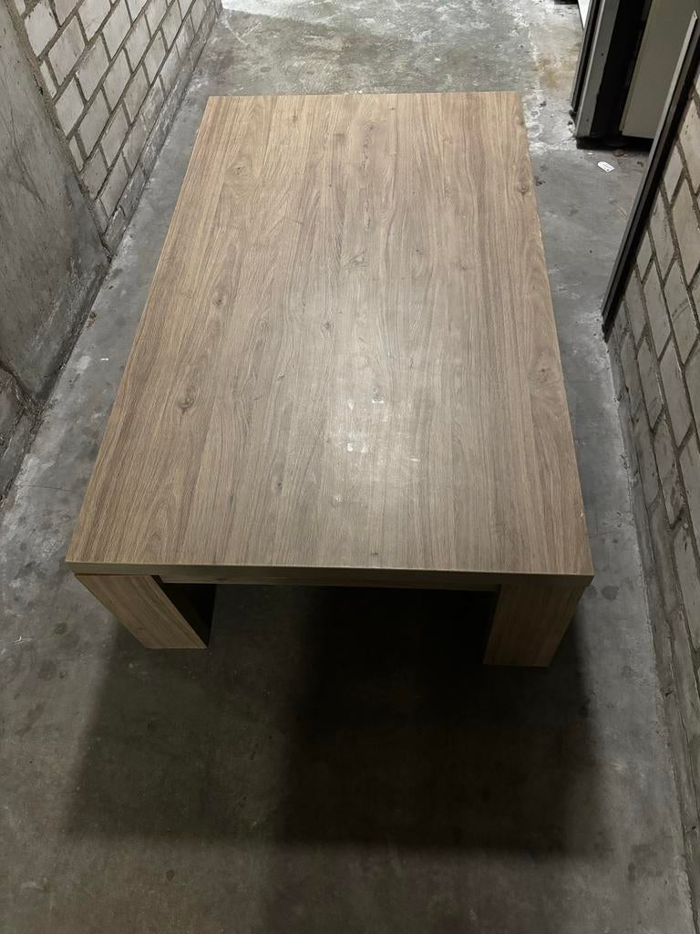 Houten salontafel, Huis en Inrichting, Tafels | Salontafels, Ophalen, Gebruikt, 100 tot 150 cm, 50 tot 100 cm
